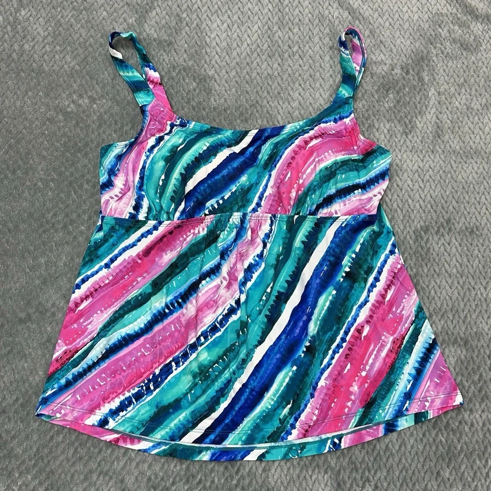 Kim‎ Gravel x Swimsuits For All Women's 12 Scoop Neck Tankini Set Bike Shorts